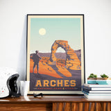 Affiche Voyage Vintage Arches National Park | Etats-Unis